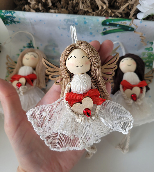 dekoracje świąteczne Ozdoby świąteczne- Aniołki 3szt