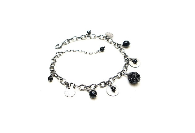 bransoletki z kamieni naturalnych Gypsy disco ball /black/  vol. 5 bransoletka