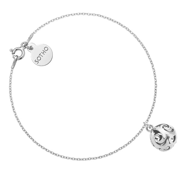 bransoletki srebrne Srebrna bransoletka z kulą