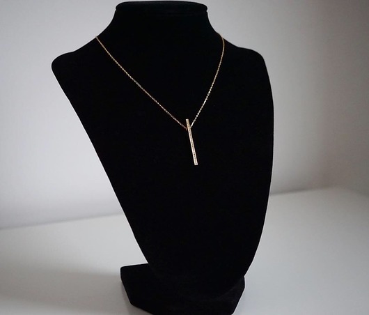 Pozłacany naszyjnik z beleczką z cyrkoniami VENA Jewellery