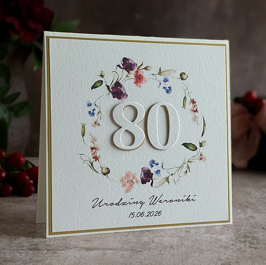 kartki scrapbooking Kartka urodzinowa z kopertą prezentową, BH 70D