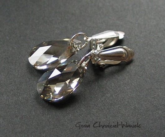 kryształ Swarovski - klipsy na zamówienie Gosia Chruściel-Waniek