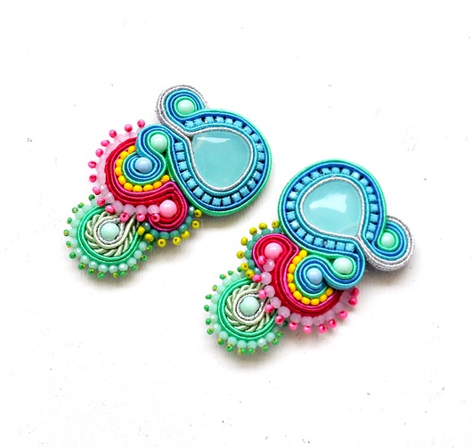 kolczyki soutache Sutaszowe kolczyki VALENCIA
