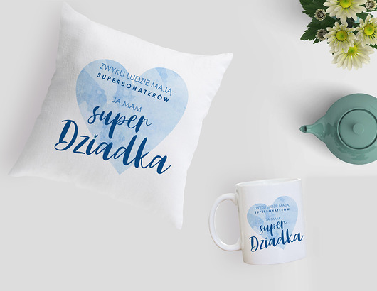 Zestaw kubek + poduszka ( Dzień Dziadka) AllbagAllprints