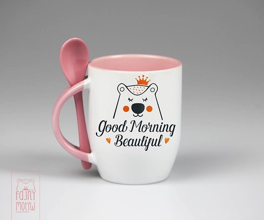 Kubek z łyżeczką Good Morning FajnyMotyw