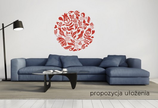 Naklejka na ścianę "rozeta folkowa" xwall