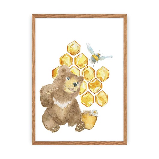obrazy i plakaty do pokoju dziecięcego Obrazek Forest Story Bear 30x40cm