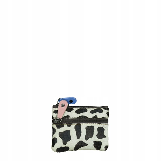 portfele damskie Saszetka skórzana bilonówka skóra naturalna na klucze bilon poręczna OLIVKA