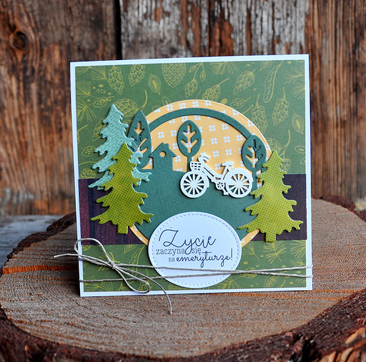 kartki scrapbooking Kartka z okazji emerytury