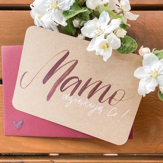 kartki scrapbooking Kartka dla mamy Dzień Matki DZIĘKUJĘ