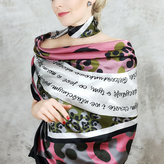 szale damskie Jedwabna chusta premium, 130cm - 130cm