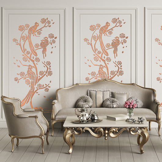 tapety i naklejki ścienne Szablon malarski wielokrotny /CHINOISERIE #1