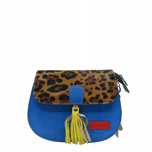 torby na ramię Torebka listonoszka zamszowa damska regulowany pasek kolorowa OLIVKA