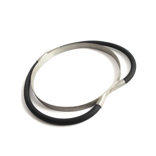 Rubber Heart Black-bransoleta Wierzbanowska