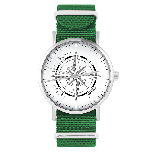 zegarki unisex Zegarek - Kompas - zielony, nylonowy