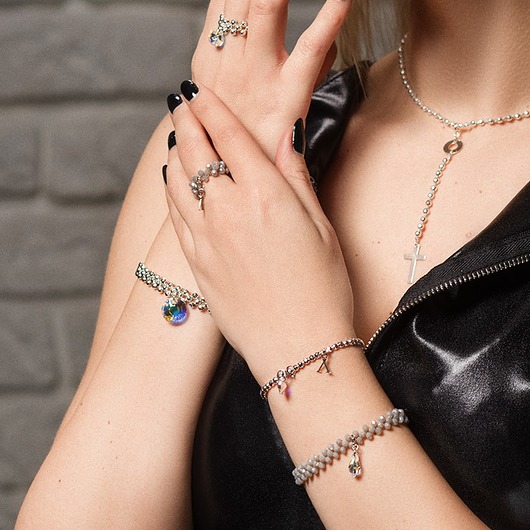 Bransoletka potrójna Swarovski Silver 3 AFRODITTE COLLECTION