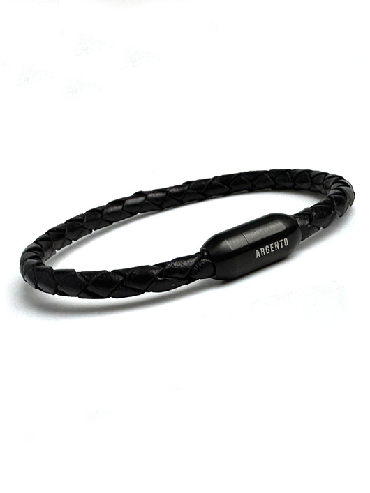 biżuteria męska Argento -  Bransoletka męska z rzemienia-