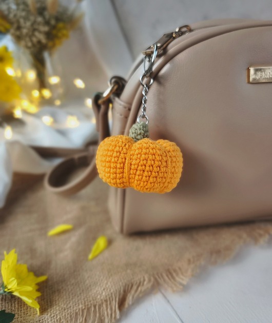 breloki Brelok dynia, Brelok do kluczy, Brelok na prezent, Zawieszka dynia