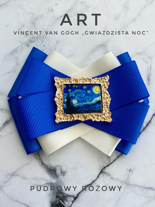 broszki Brosza  ART z obrazem Vincent van Gogh Gwiaździsta noc