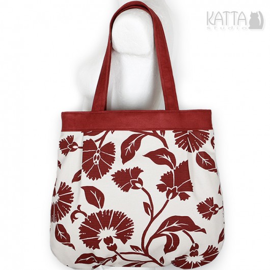 Bordowe kwiaty - multi Katta