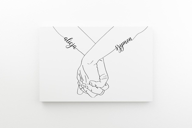 plakaty Plakat złączone dłonie zakochanych