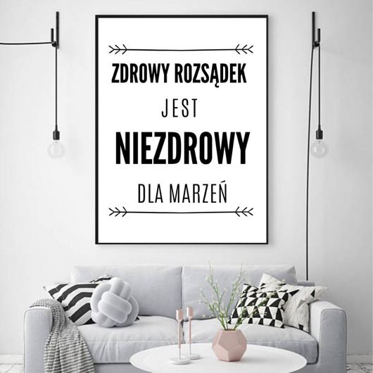 zdrowy rozsądek plakat napisy Plakatowka