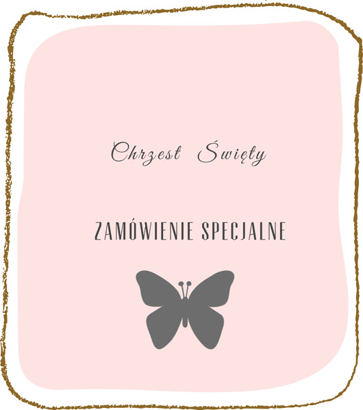 zamówienie specjalne - zaproszenia na chrzest Angel story