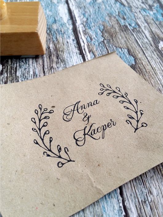 Stempel ślubny NAWIASY 2 60X40mm DrukLove