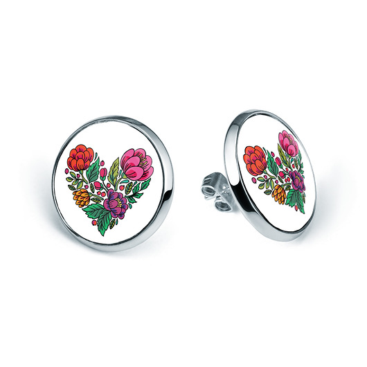 Kolczyki sztyfty LOVE FLOWERS laluv