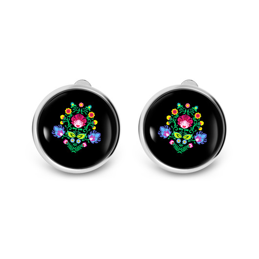 klipsy Klipsy - Folkowe czarne