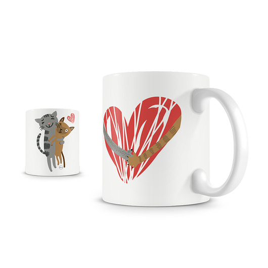 kubek. zakochane kotki Love Life and Forest