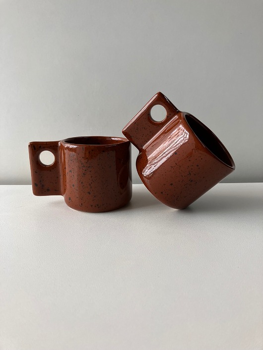 kubki Kubek #07 /brown and black, 100ml/ z serii Architecture