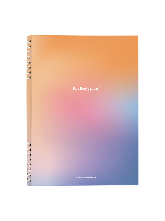 kalendarze i plannery NOTES GRADIENT PLAN  B5  160 stron  SZARE KRATKI