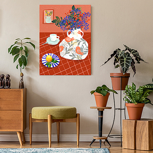 obrazy OBRAZ DRUKOWANY NA PŁÓTNIE PŁÓTNIE -  50x70cm "Martwa natura z dzbanem"