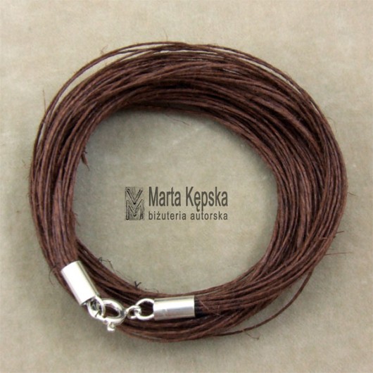 brązowy len(80 cm) - do zawieszenia wisiora Marta Kepska