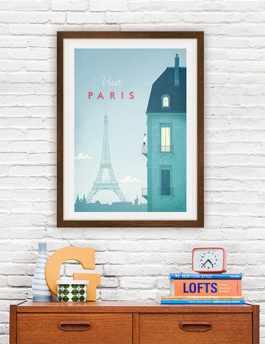 Paryż - vintage plakat 50x70 cm minimalmill