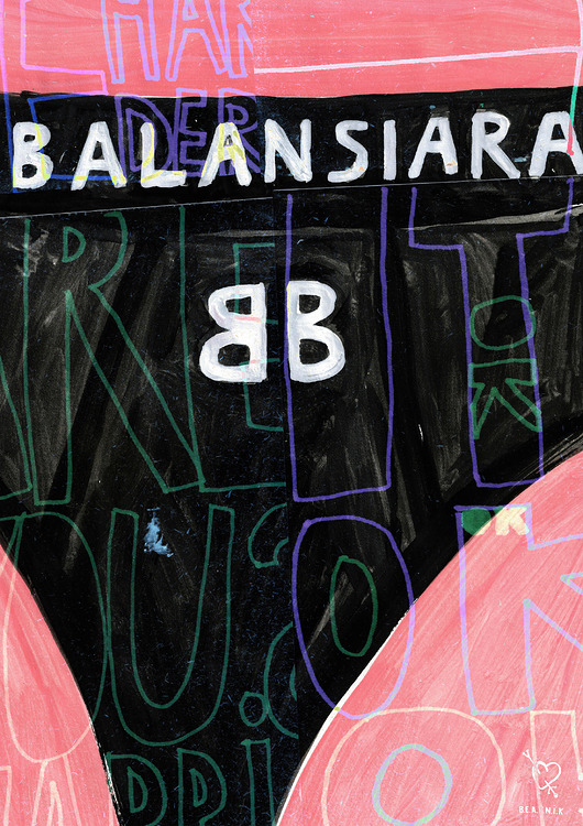 plakaty Plakat  BALANSIARA Balans Balenciaga  grafika dla dziewczyny przyjaciółki moda