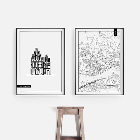 plakaty Zestaw 2 plakatów - Plakat Polska - Toruń