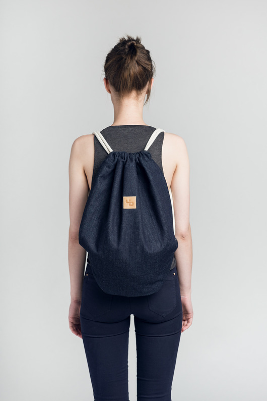 Granatowy plecak - Lootbag classic / deep jeans Lootbag