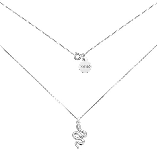 srebrne naszyjniki Srebrny naszyjnik z gniecionym wężem