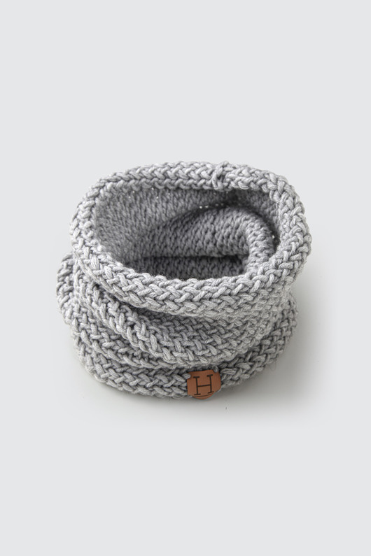 tuby i kominy Komin z wełny merynosa handmade SZARY