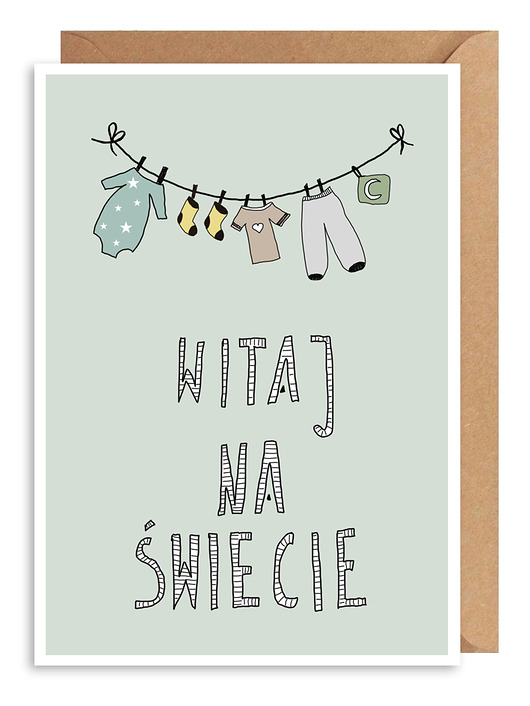 Kartka okazjonalna Witaj na Świecie Gosia Sendlewska