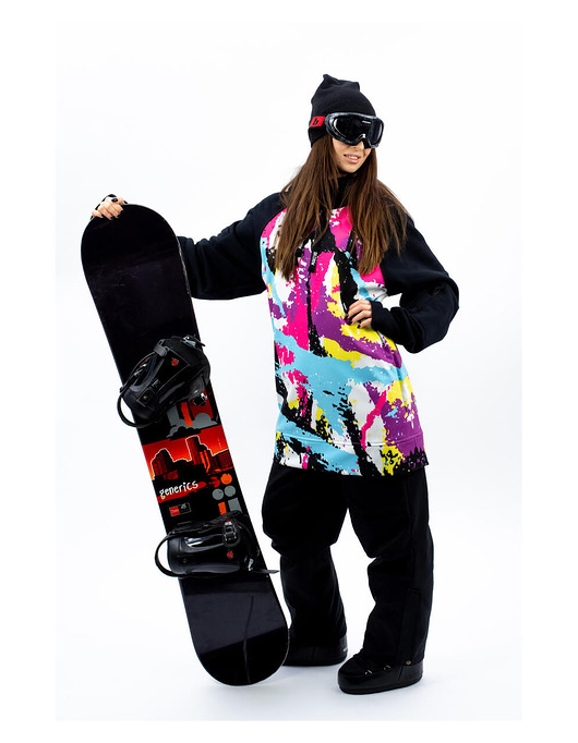 bluza z kapturem damska Damska Bluza Snowboard DR.CROW Psychodelic