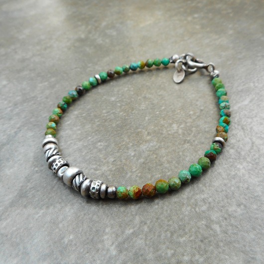 bransoletki z kamieni naturalnych Bransoletka z turkusami srebro 925