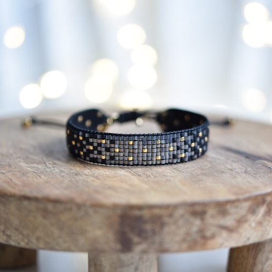 bransoletki na sznurku Tkana bransoletka - Nocne refleksy
