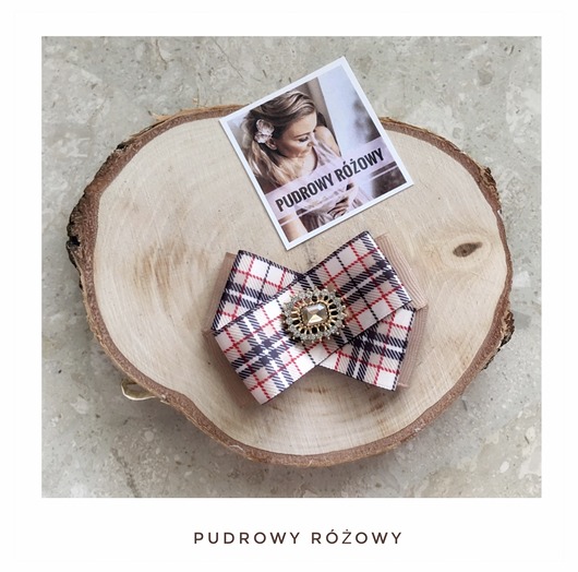 spinki i klamry do włosów Biżuteryjna spinka do włosów w kratę New