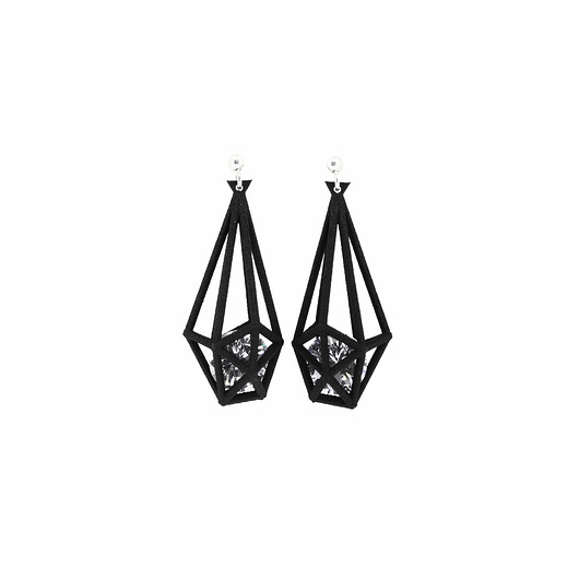 Kolczyki bryły 3D(cyrkonie)- New Geometry  Unikke Design