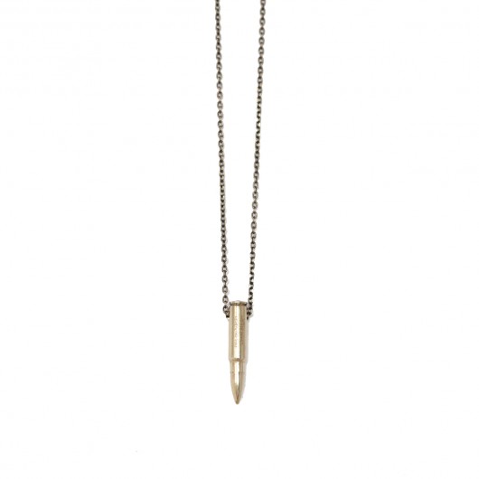 Eyes On Target - mini bullet necklace (brass 1) Unikke Design