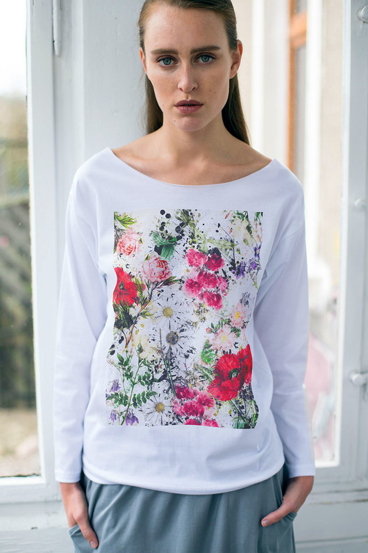 KWIATY Bluzka Oversize GAU great as You