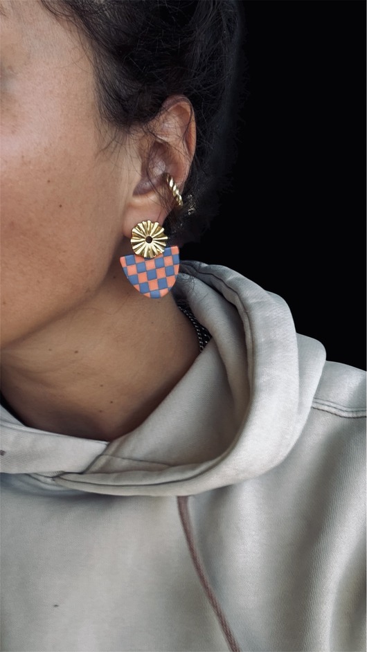 kolczyki z masy plastycznej Kolczyki Duo